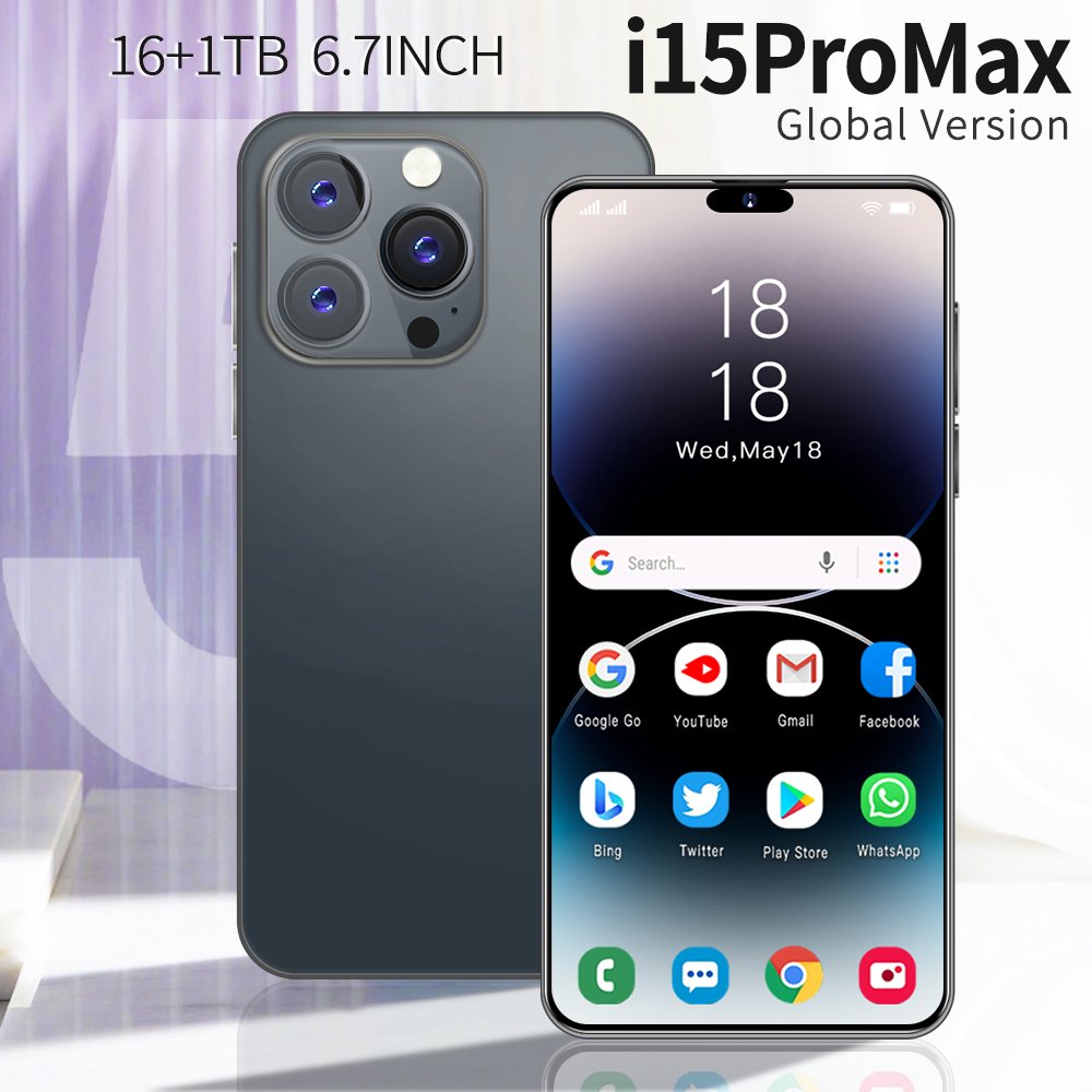 2024 New Arrival Cheap Price 5G Smart Island Capsule Screen Smart Phone Fingerprints Unlocking Facial Recognition Mobile Phone